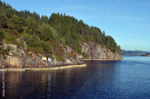  Sognefjord, Norway, Scandinavia. View from the board of Flam - Bergen ferry. 