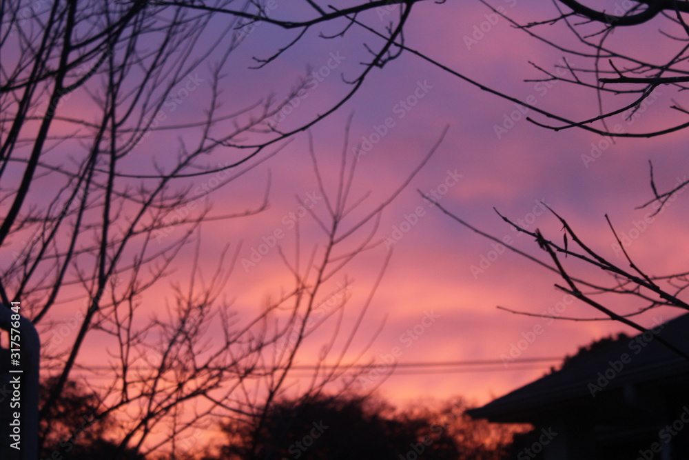 Fototapeta premium Winter Ombre sky