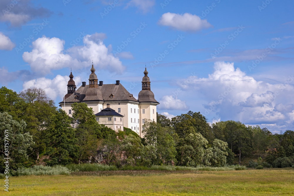 View to Ekenas Castle, located outside Linkoping, Sweden. The castle was built in the 17th century.