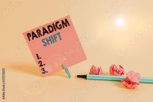 Photography Text sign showing Paradigm Shift