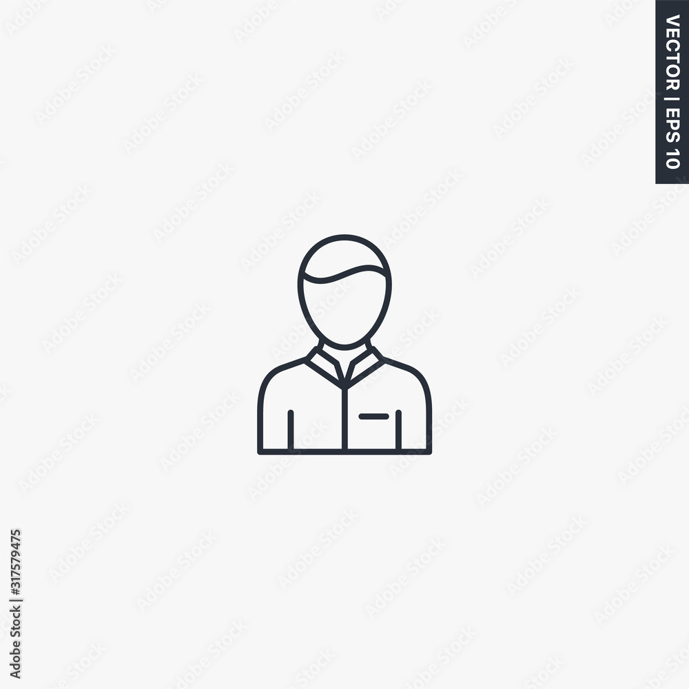 Businessman, avatar, linear style sign for mobile concept and web design Businessman, avatar, linear style sign for mobile concept and web design