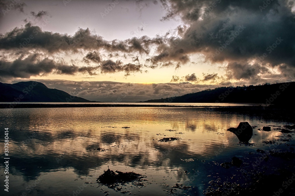scotland landscapes sunrise over lake