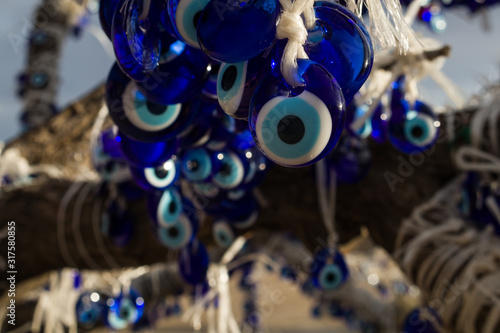 Protect to Evil Eye Nazar Glass. Cappadocia Tree.