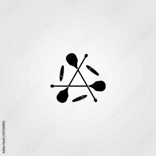 paddle vector logo triangle shape illustration design