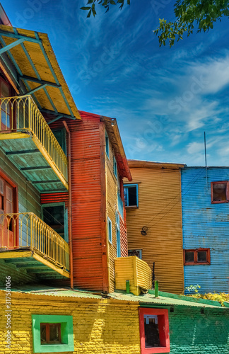 Bilde på lerret Colorful Caminto street scenes in La Boca, the oldest working-class neighborhood of Buenos Aires, Argentina