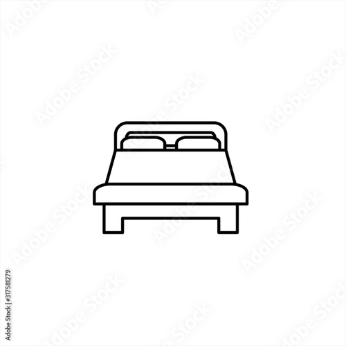 bed icon design vector template