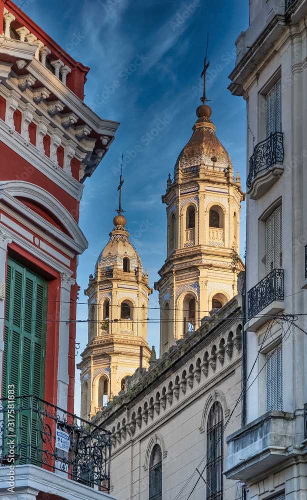 Iglesia de San Pedro Telmo (Church of Our Lady Belen), a XVIII c. jesuit church in the old parish of San Telmo, Buenos Aires, Argentina