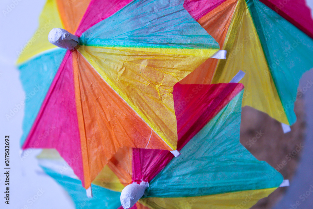 colorful umbrella on white background colorful umbrella on white background