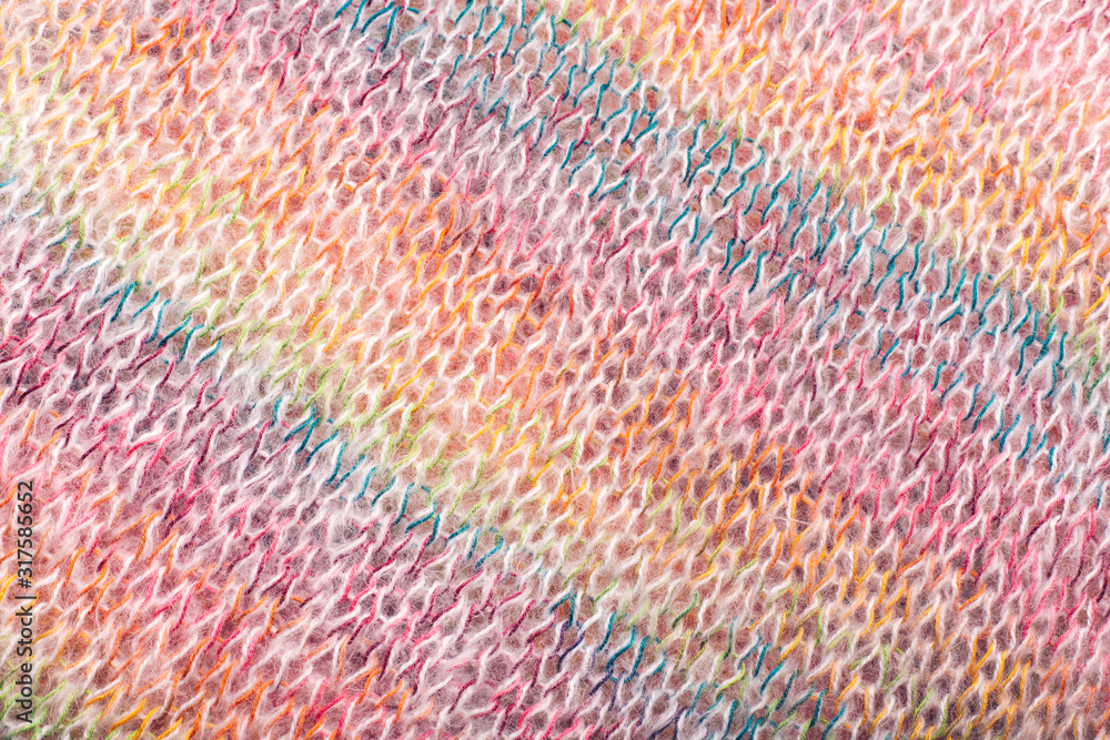 Rainbow knitting wool texture background. Rainbow knitting wool texture background.