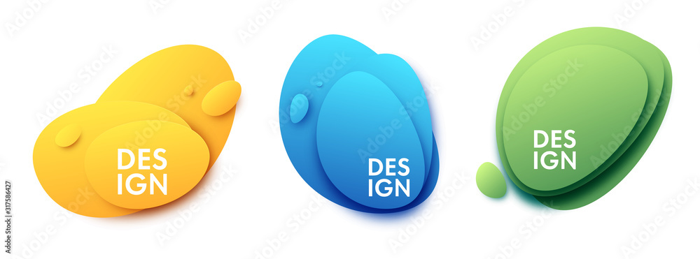 Set of abstract modern graphic elements. Dynamical colored forms and line. Gradient abstract banners with flowing liquid shapes. Template for the design of a logo, flyer or presentation. Vector. Set of abstract modern graphic elements. Dynamical colored forms and line. Gradient abstract banners with flowing liquid shapes. Template for the design of a logo, flyer or presentation. Vector.