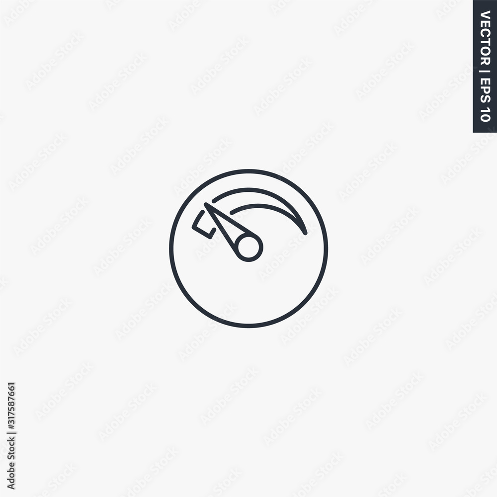 Speedometer, linear style sign for mobile concept and web design Speedometer, linear style sign for mobile concept and web design