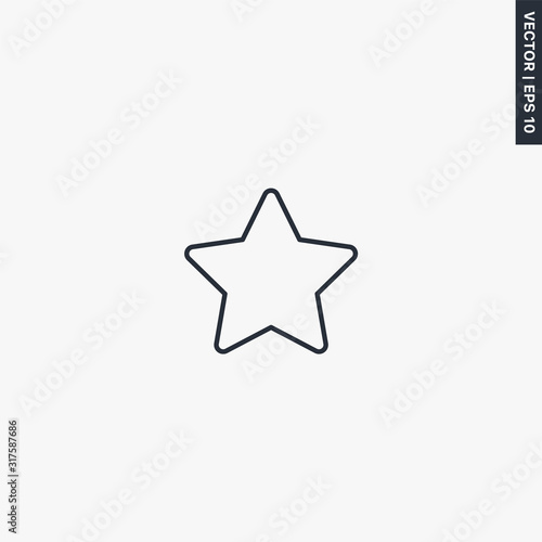 Star  linear style sign for mobile concept and web design