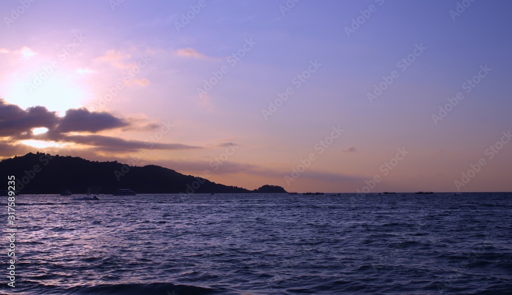 Patong Phuket Thailand at Sunset beautiful colours Patong Phuket Thailand at Sunset beautiful colours