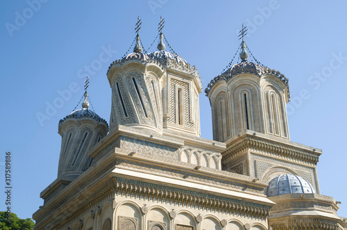 Cathedral of Curtea de Arges Monastery in Romania photo