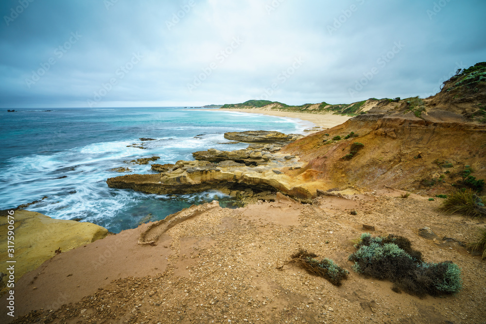 coast at great ocean road, victoria, australia