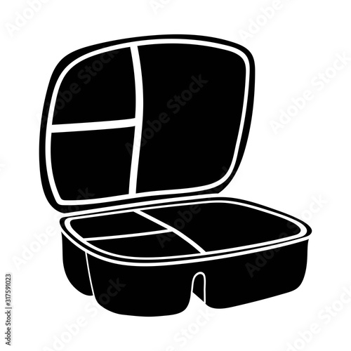 Linear lunch box icon from Education outline collection. Thin line lunch box icon vector isolated on white background.