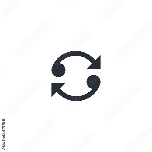 Cycling. Reiteration. Vector icon isolated on white background.