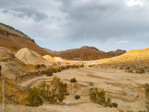 Tableau sur toile Walk enjoying the natural beauty of the Altyn-Emel National Park