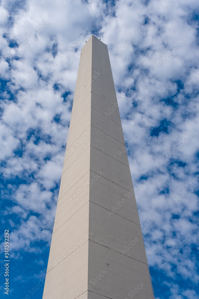 The Obelisco de Buenos Aires (Obelisk of Buenos Aires) an icon of Buenos Aires, Argentina. Erected in 1936 to commemorate the quadricentennial of the city foundation.