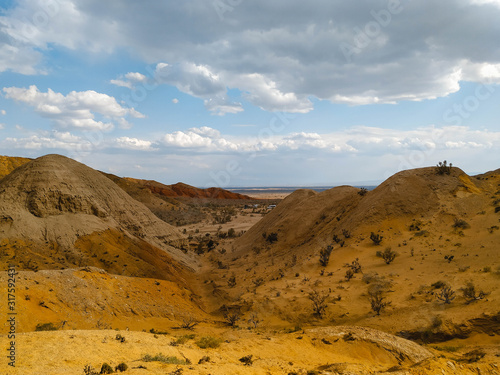 Bild auf Leinwand Walk enjoying the natural beauty of the Altyn-Emel National Park