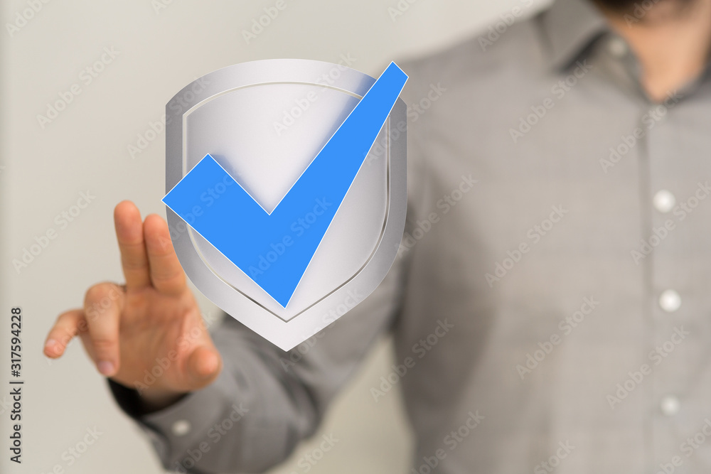 shield protection concept holding in hand 3d shield protection concept holding in hand 3d