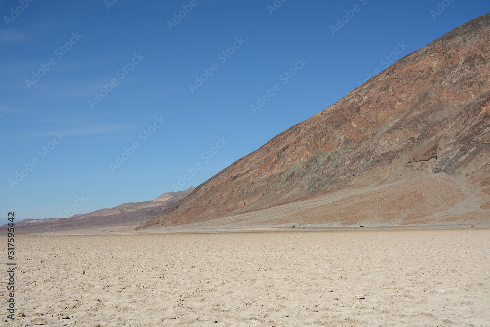 Death Valley Junction, California - November 11, 2019: Badwater in Death Valley National Park