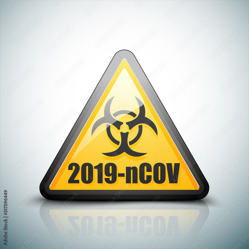 2019-nCOV biohazard danger sign illustration 2019-nCOV biohazard danger sign illustration