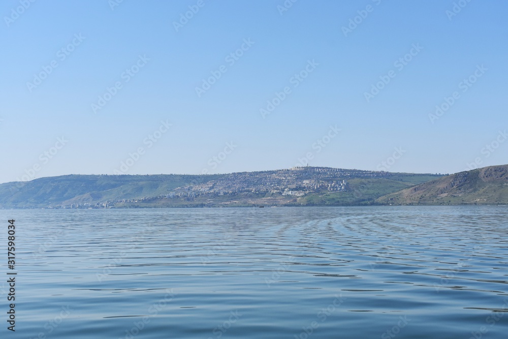 View of the Sea of Galilee, Israel.