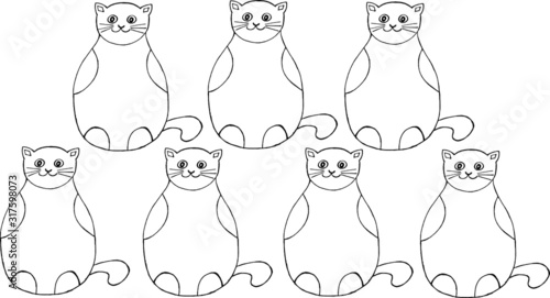 Vector image of a cat.Design of covers, openly, print of clothes, wrapping paper.