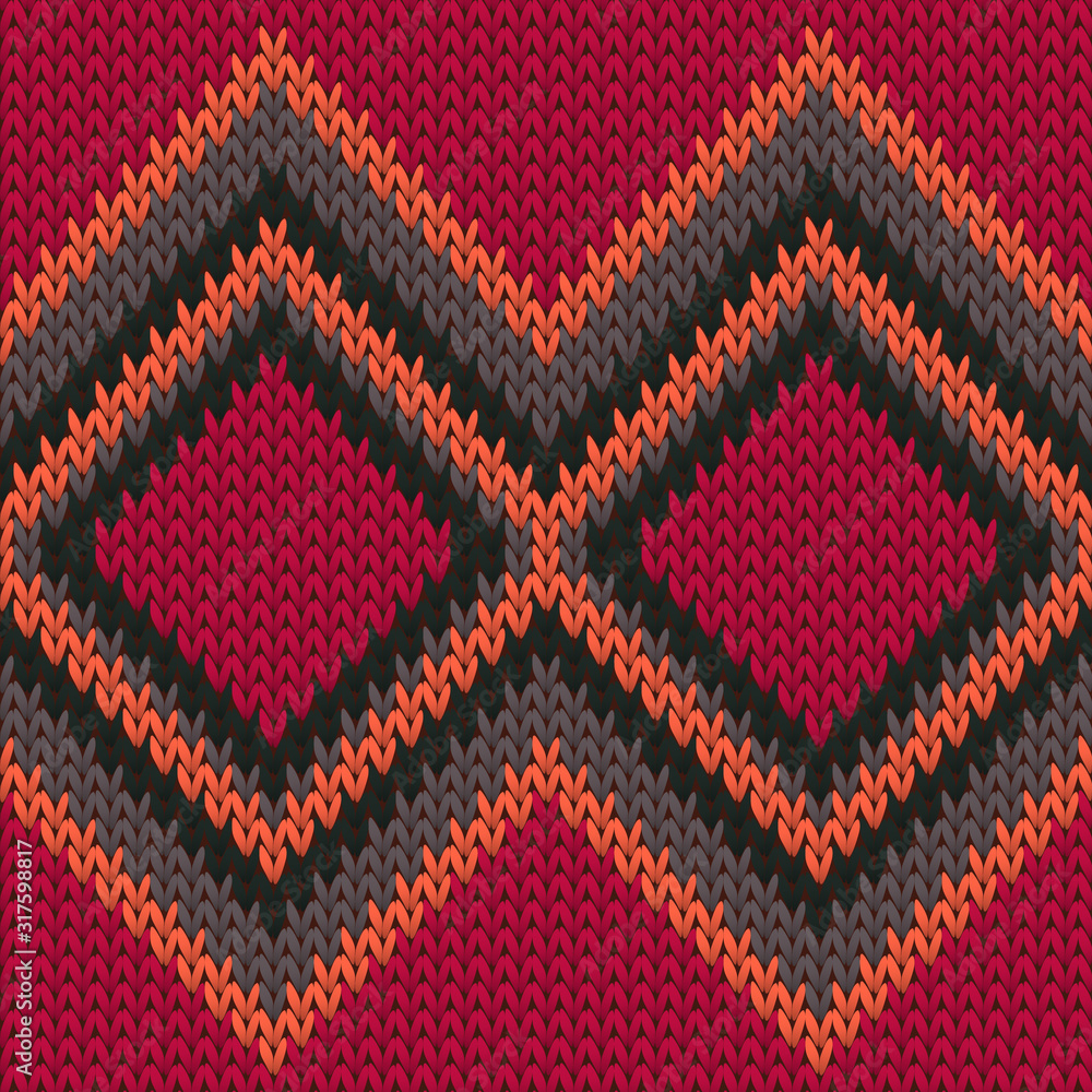Modern rhombus argyle knitted texture geometric 