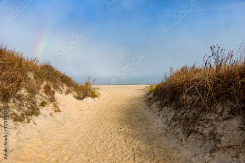 Rainbow and Fog on the beach