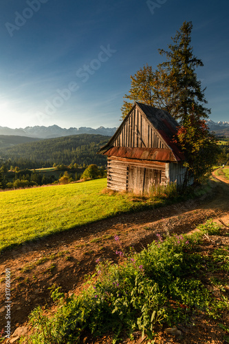 Autumn in Spisz in Poland and Slovakia with view to Tatra Mountains  photo