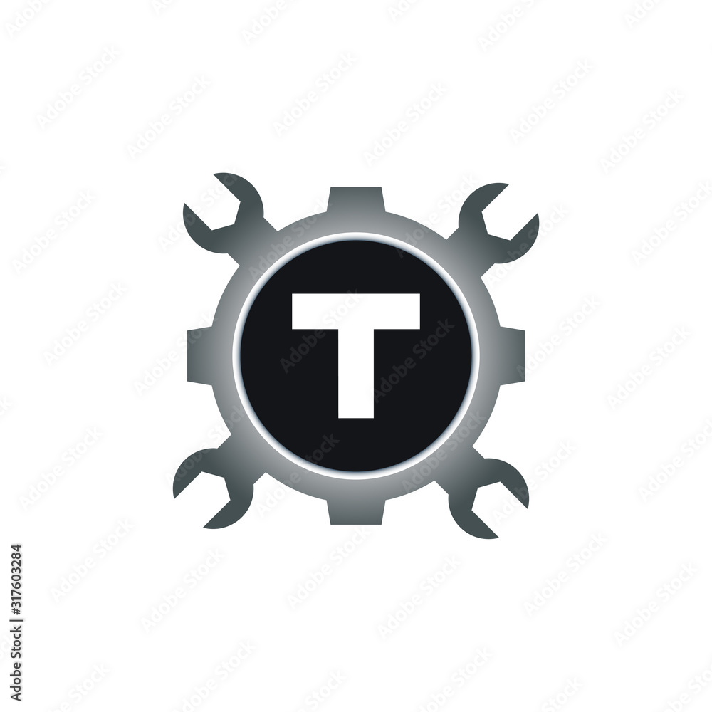 Automotive letter T Logo Design Vector Template. Motor Business Alphabet Design T Vector Illustration Automotive letter T Logo Design Vector Template. Motor Business Alphabet Design T Vector Illustration