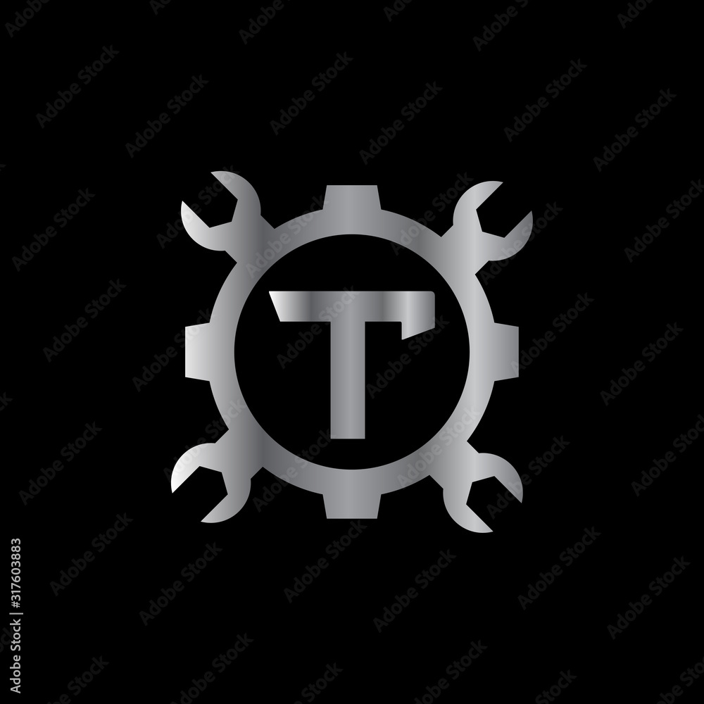 Automotive letter T Logo Design Vector Template. Motor Business Alphabet Design T Vector Illustration Automotive letter T Logo Design Vector Template. Motor Business Alphabet Design T Vector Illustration