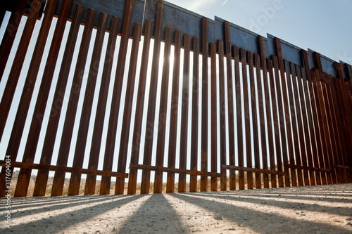 Ground level view of Border Fence/Wall.