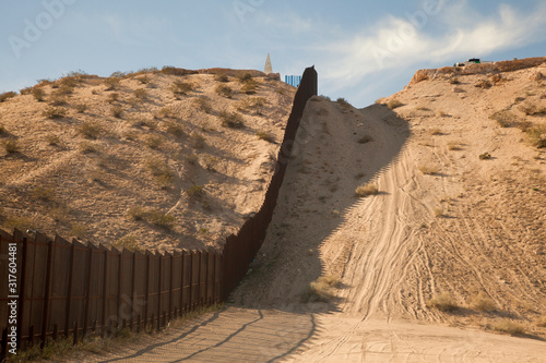 Border Wall up a hill