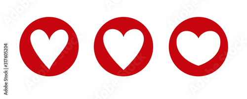  Three different heart shapes are in red balloons, the idea for Valentine's Day