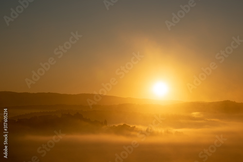 Golden Mist, golden sunrise in Tuscany - Toscana © Marco