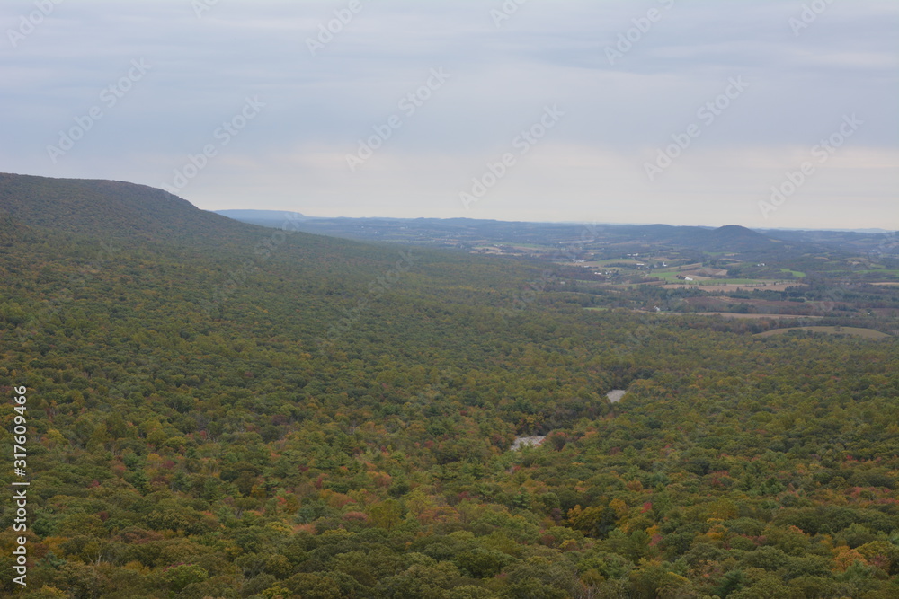 View of Hawk Mountain in Pennsylvania 