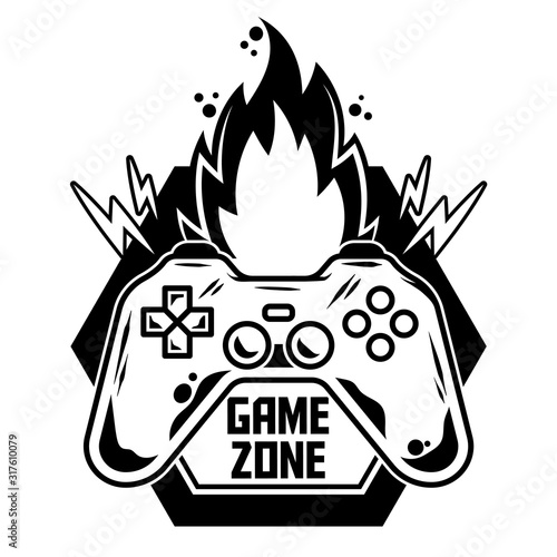 logo of gamepad for play arcade video game