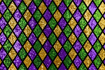 Shiny green, purple and golden pattern background