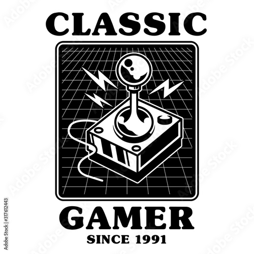 vintage joystick for play retro video arcade game