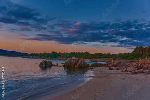 sunset on the beach