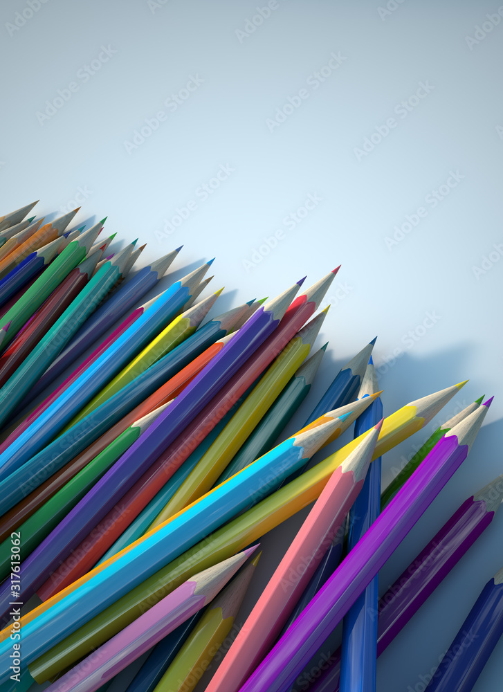 Multicolored pencils Multicolored pencils