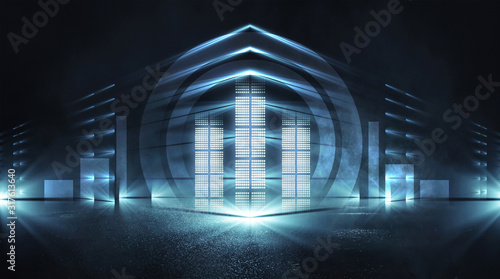 Background of empty show sc...