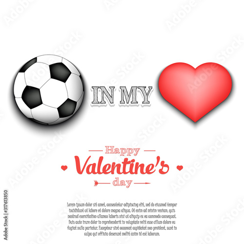 Soccer in my heart. Happy Valentines Day