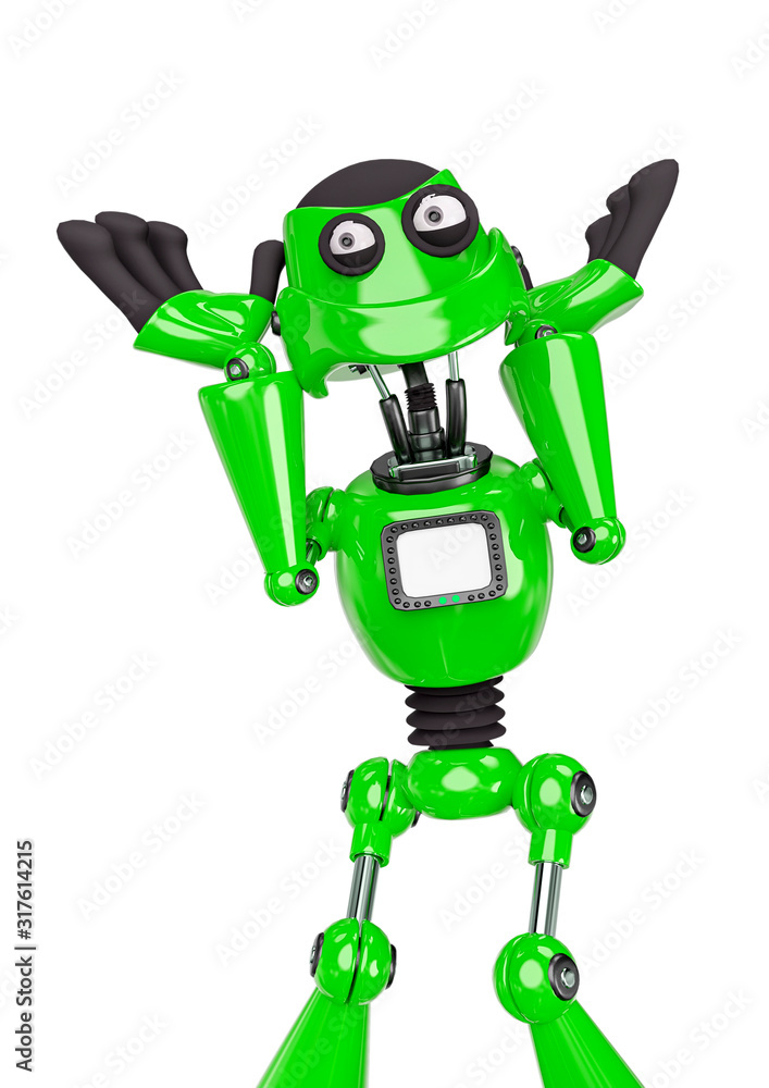 Obraz premium robot cartoon is so happy