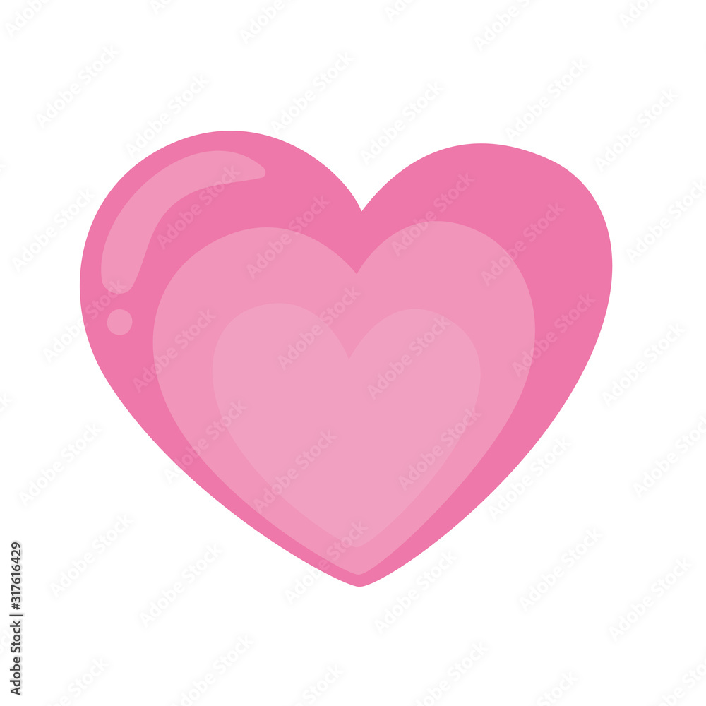 cute heart love isolated icon