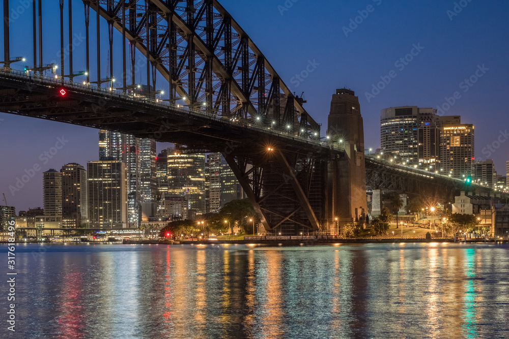 Sydney city skyline at dawn