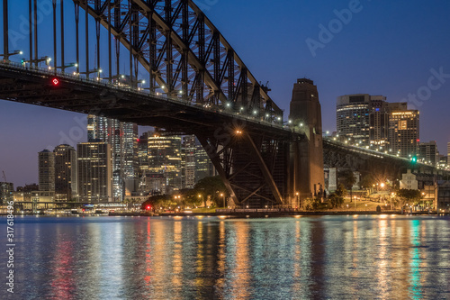 Sydney city skyline at dawn